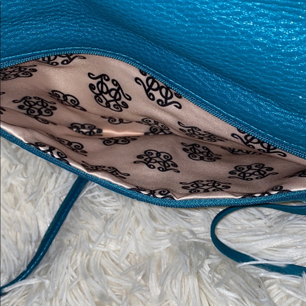 Jessica Simpson Python Print Foldover Crossbody - Picture 5 of 7
